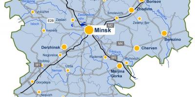 Minsk mapu Bjelorusiji